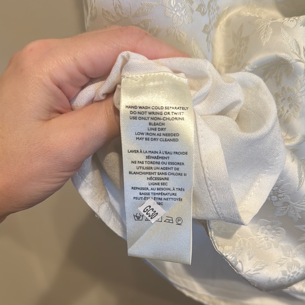 NWOT Satin Free People Blake Mini Shift‎ Dress XS White With Bow Details - Picture 9 of 10